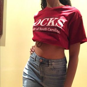 COCKS University Drawstring Cropped Tee